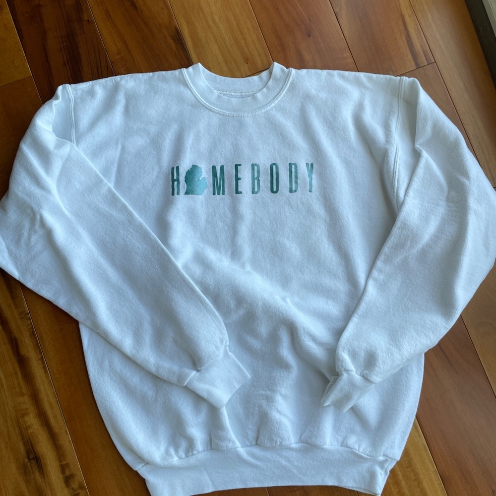 Michigan White Crewneck Sweatshirt